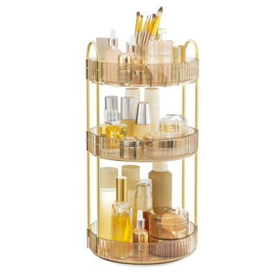 Makeup Organizer, 3-Tier Round Rotating Skincare Organizer Countertop, Customizable, Toiletries Vanity Organizer -  Everly Quinn, CC0C101F1C2E4FE5A8C71794505B889A