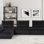 120" Black Velvet 4 Pc Sectional Sofa (Sectional)