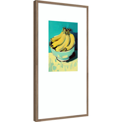 «Bowl of Bananas» par Treechild, impression sur bois encadrée