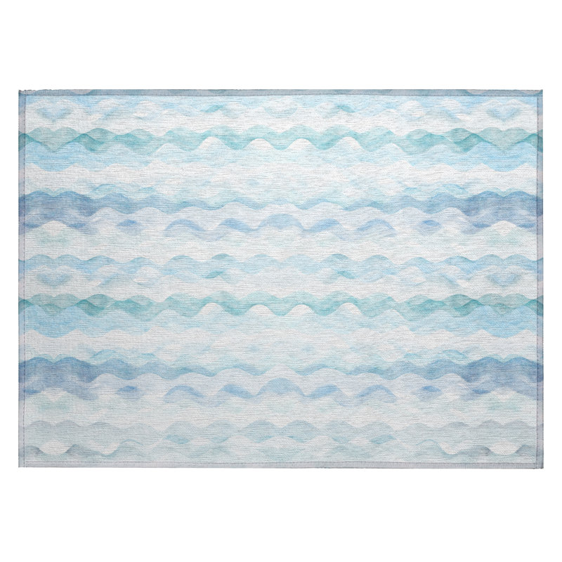 Upminster Washable Abstract Indoor / Outdoor Rug, Rectangle 1'8" x 2'6"