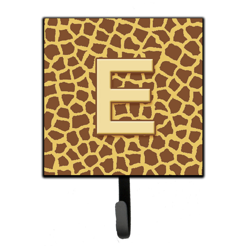 Porte-laisse giraffe monogramme et crochet mural, E