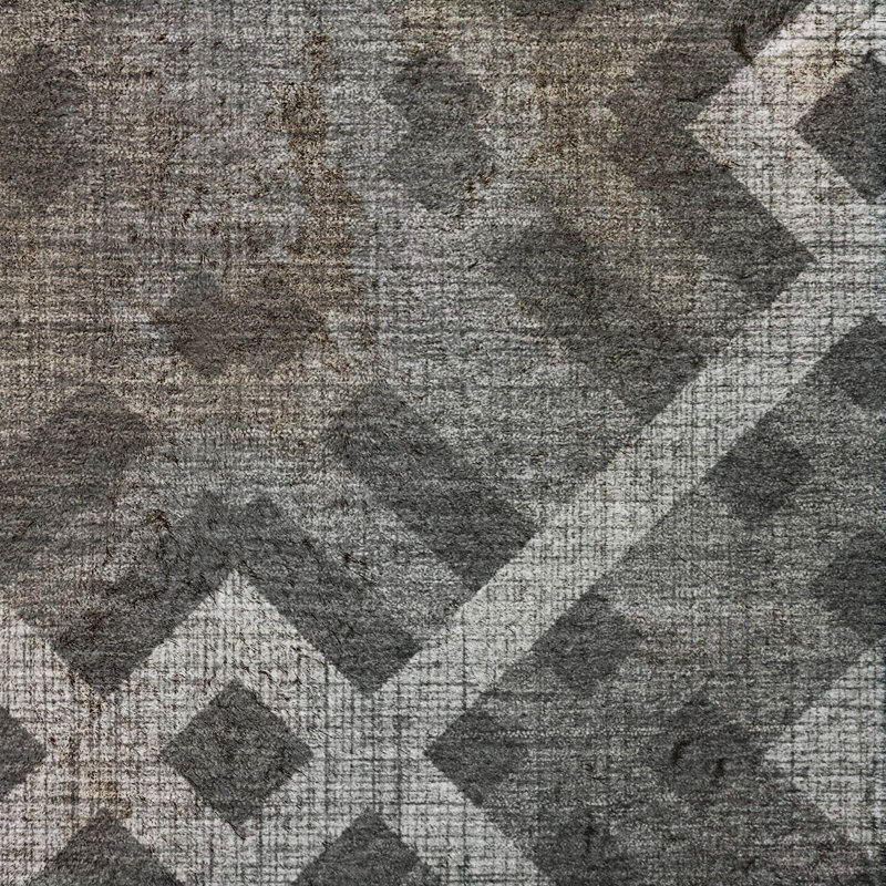 Tapis à poil long de qualité supérieure lavable à la machine ADS616, Charcoal, 8' x 10'