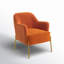 Chaise contemporaine Cleo de 26 po de largeur avec accoudoirs encastrés-1045306417