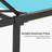 Reivo Outdoor Rust-Resistant Metal Chaise Lounge with Table-2013267803