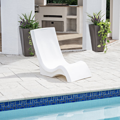 Step2 White Vero In-Water Pool Chair and Patio Lounger