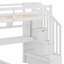 Lit mezzanine avec bureau intégré, escalier, compartiments de rangement et tablettes-512733852