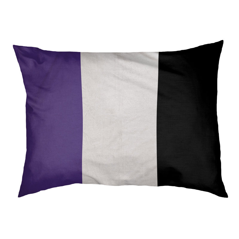 Coussin de lit pour chien Cincinnati, Moyen (l 28 po x P 18 po x H 6 po), Mauve / blanc / noir