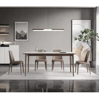 Modern solid wood rock plate dining table sets.