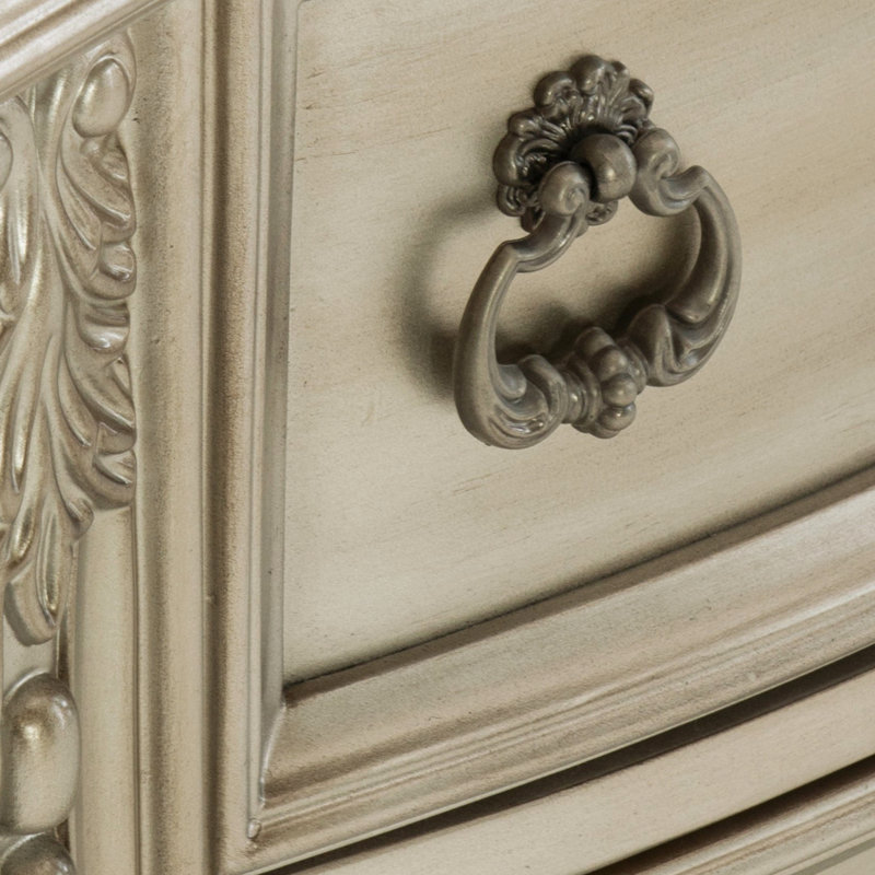 Meuble de rangement de luxe à finition argentée 1 pièce avec 5 tiroirs en marbre véritable de style européen