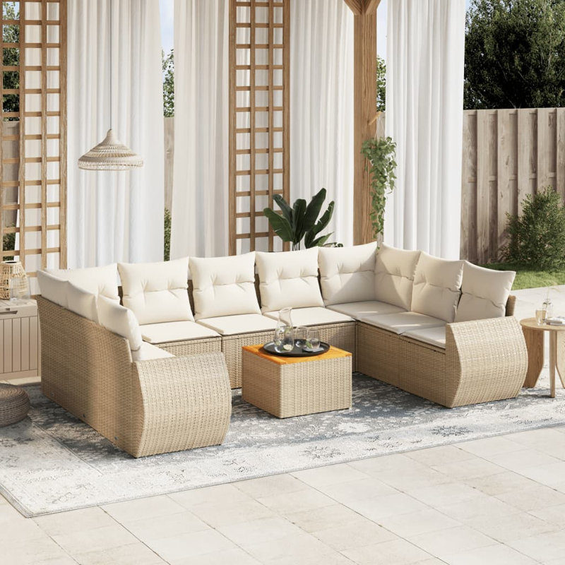 Vidaxl Garden Sofa Set, Beige