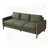 Hera 83" Teddy Upholstered 3-Seater Sofa With Curved Armrests-118705394