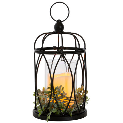 10.43'' H Tabletop Lantern with Candle Included