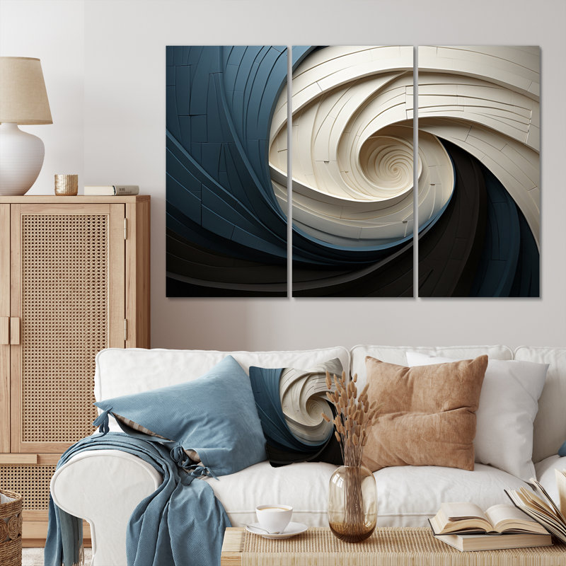 «Geometric Spiral I - Abstract Spirals», reproduction d'art sur toile, H 28 po x l 36 po x P 1 po