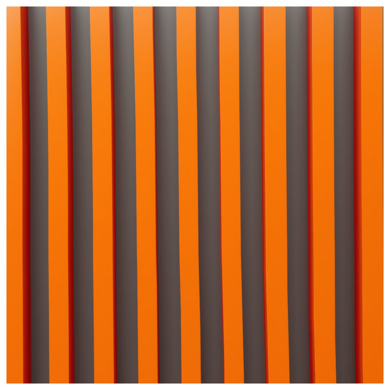 Édredon orange à rayures verticales, Simple extra long