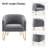Kashiff Lamb Wool Fabric Upholstered Modern Design Barrel Accent Chair With Armrest-196513412