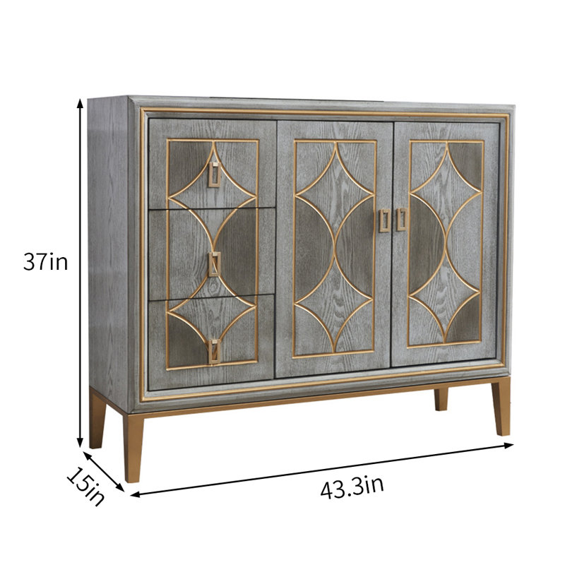 Armoire d'appoint rectangulaire Light Luxury Line.