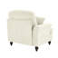 Chenille en blanc beige, 1 oreiller inclus - Canapé en nuage facile à installer avec volants détachables, rembourrage souple, rembourrage haute densité, coussin et pieds incurvés, tissu argenté, multi configurable