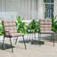 Coussin de chaise d'extérieur avec attaches, capitonné pour le jardin-1892163601