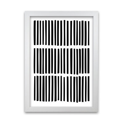 Scandi Black And White Lines - Print