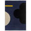 Wool Geometric Area Rug in Navy-794657024
