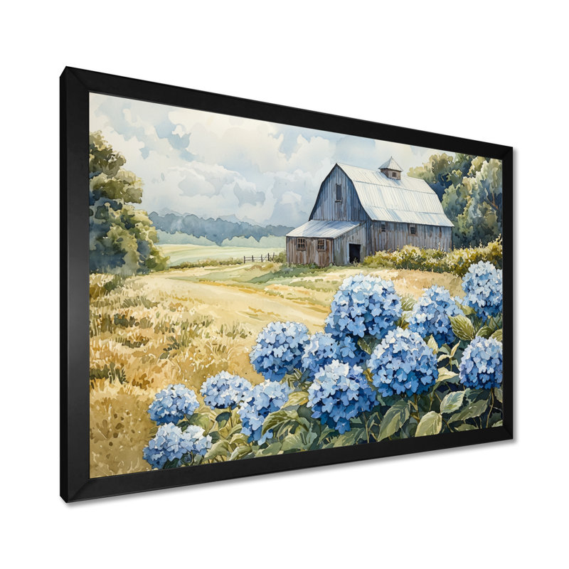 Duella - Floral Wall Art, Reproduction encadrée d'une seule photo, Noir, noir, noir, noir, H 12 po x l 20 po