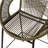 Set of 2 PE Wicker Outdoor Bar Stools with Black Metal Frame -  Green -736254505