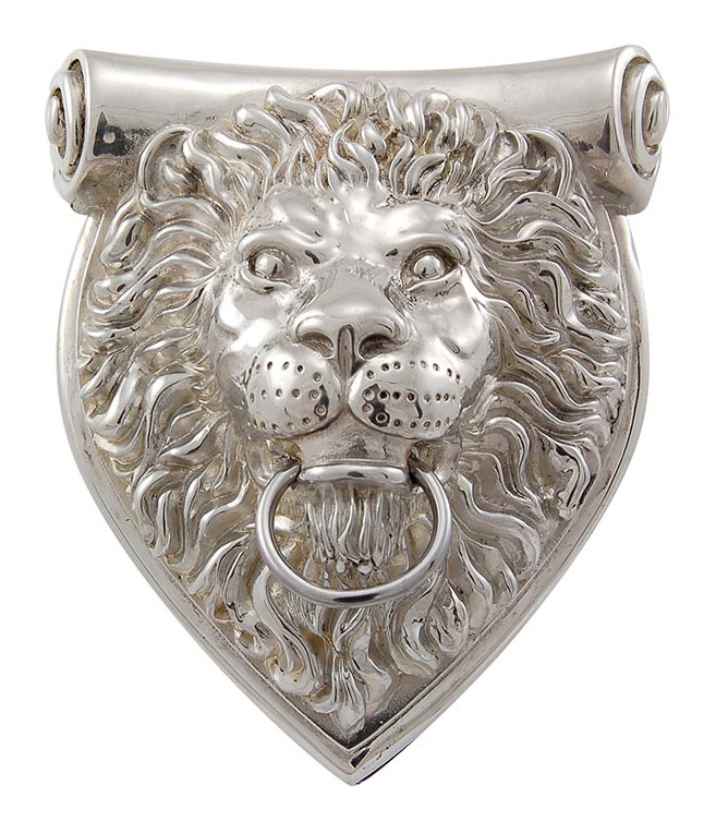 Sforza Door Knocker, Polished Silver