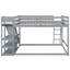 Lit superposé double avec échelle, glissade et tablettes, gris-1108355594