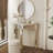 Adriatik 35.4" Half-Round Mirrored Console Table