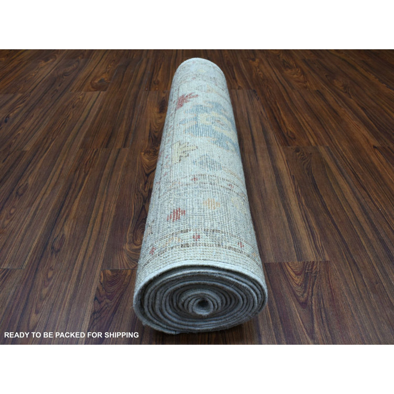 Chanyah One-of-a-Kind 2'10" X 17'3" Runner Wool Area Rug in Gray