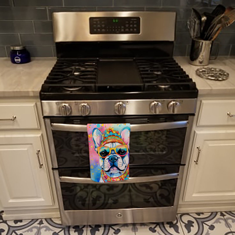 Serviette de cuisine French Bulldog Hippie Dawg