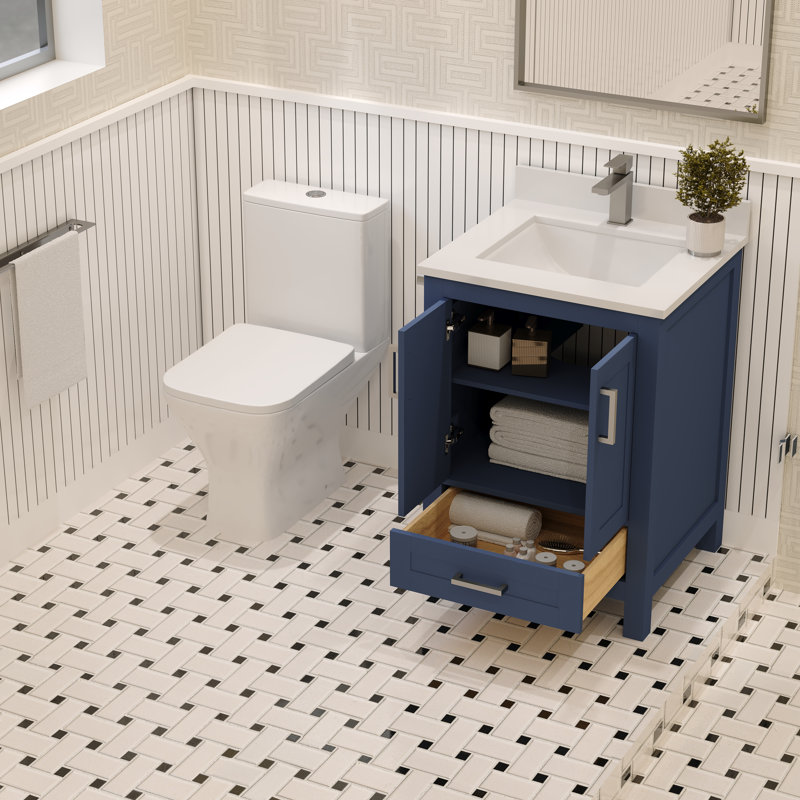 Base de meuble-lavabo 23 po Rooh seulement, Bleu marine