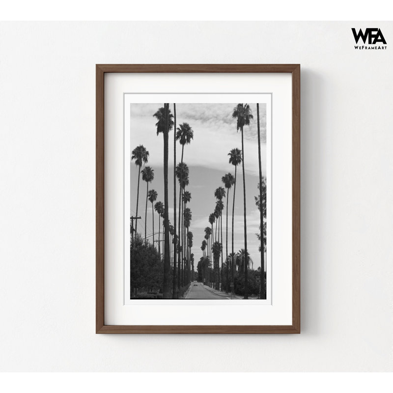 Palmiers, reproduction de photo, encadré photo noir et blanc, décoration murale arbre, art mural arbre tropical, art mural encadré, art mural surdimensionné