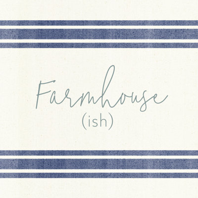Farmhouse Linen Stripes - Wrapped Canvas Print