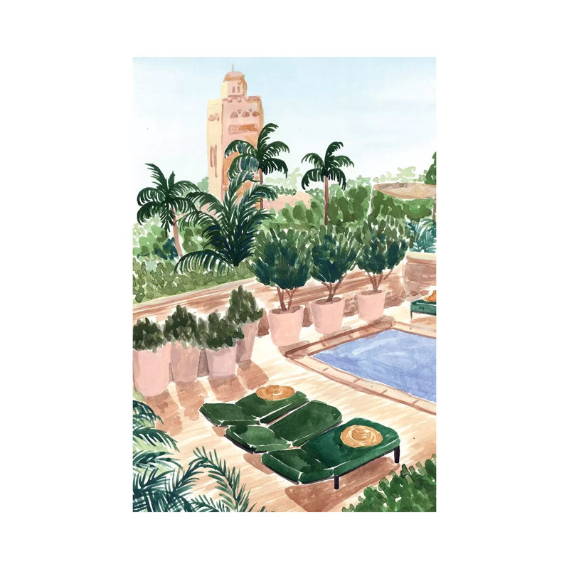 Marrakech Hotel by Sabina Fenn - Wrapped Canvas Gallery-Wrapped Canvas Giclée, 66.04 cm H x 45.72 cm W x 3.175 cm D