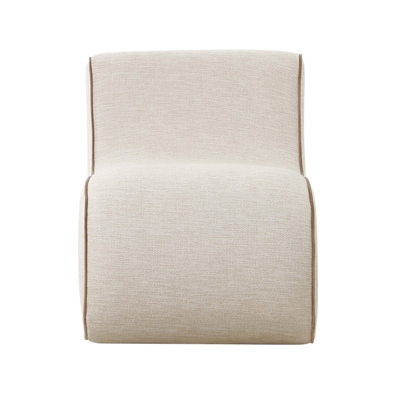 Upholstered Side Chair, Cream Linen