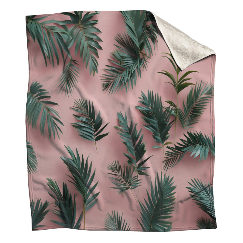 Couvertures de feuilles de palmier vertes, L 50 po x H 60 po