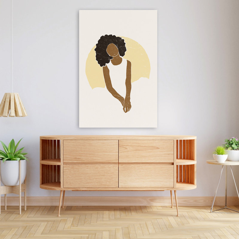 Boho Sun II - Multicultural Figurative Art, 48" H x 32" W