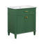 Meuble-lavabo de salle de bain avec lavabo en céramique avec tiroir, porte et armoire de rangement-961588683-961588684