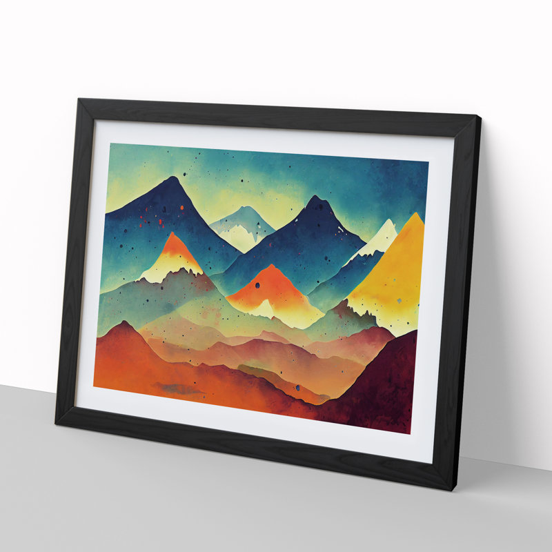 Mountain Splash Vol.3 Abstract - Framed Print, Black Framed, 46cm H x 64cm W x 2cm D
