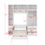 Lit escamotable simple avec casiers et armoires