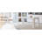 71 × 31.5 Inch White Marble Patterned MDF Spliced Tabletop Dining Table With Grooved Legs Design. Home Dining Table, Suitable For 6-8 People. Flexible Adaptation To Restaurants, Living Rooms, Etc.-2092230409