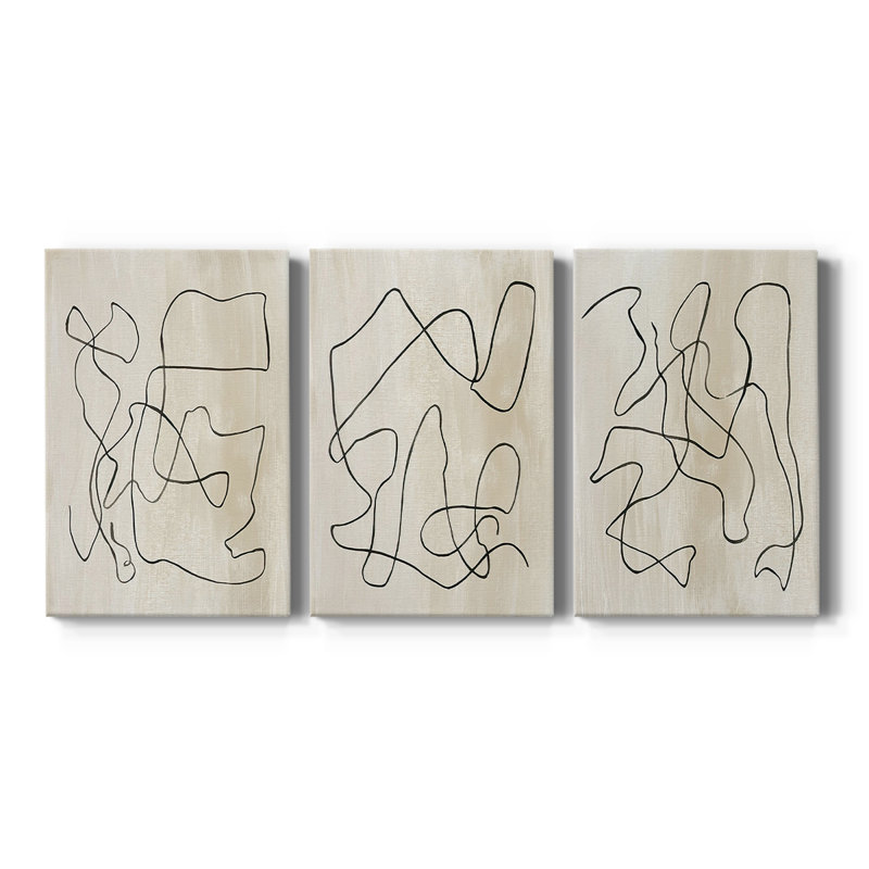 Bound I - Toile tendue avec châssis sur mesure - 3 pièces, H 12 po x l 24 po