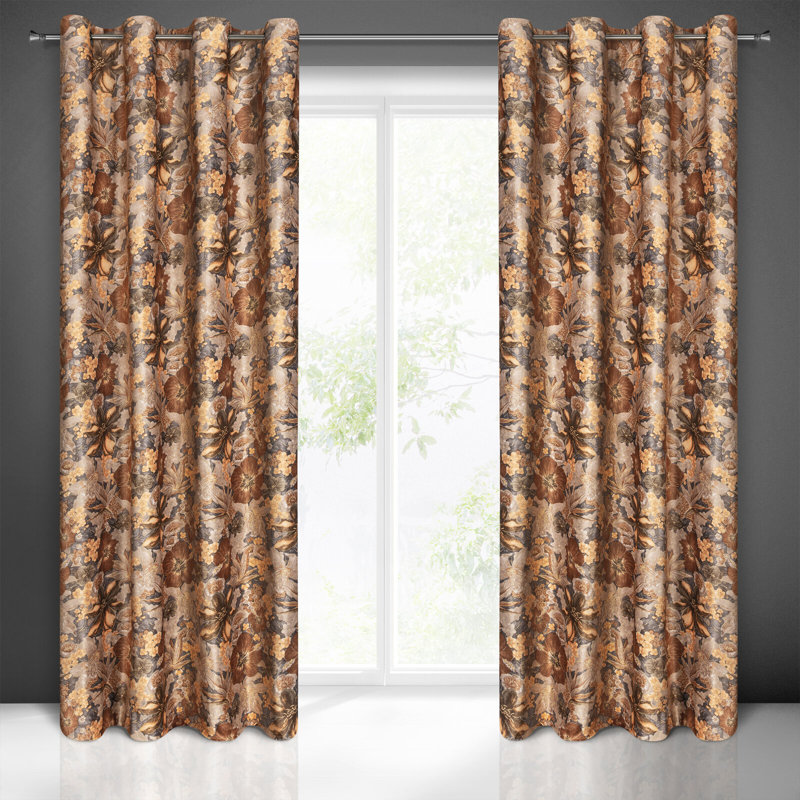 Aalyssa Blackout Curtains Single Panel, Red