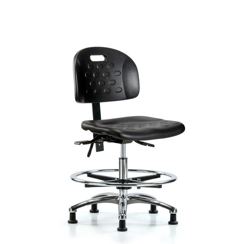 Rebecca Drafting Chair, Glides, Included, Silver