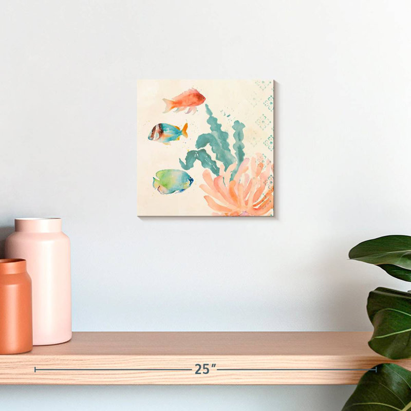Bramley tropical sarcelle corail Medley I, H 10 po x l 10 po