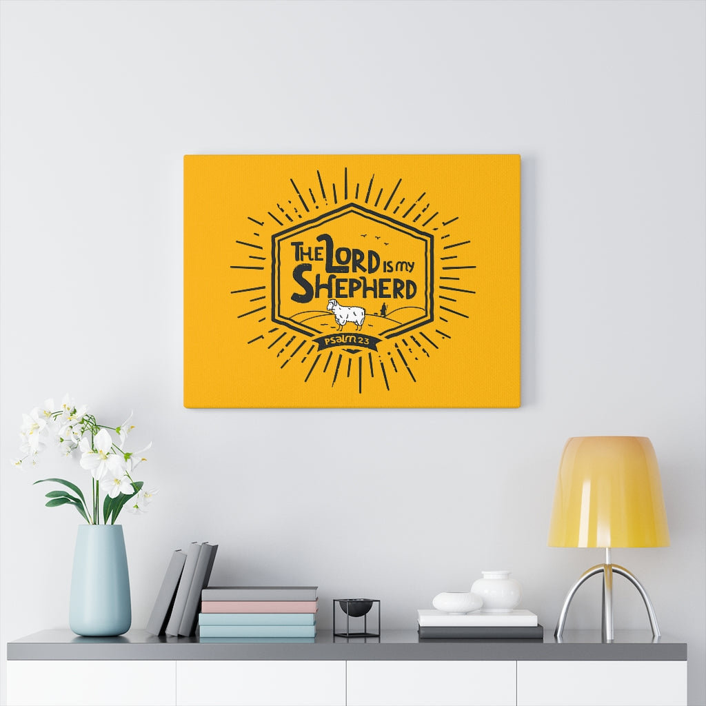 The Lord Is My Shepherd Psalm 23 - Wrapped Canvas Typography