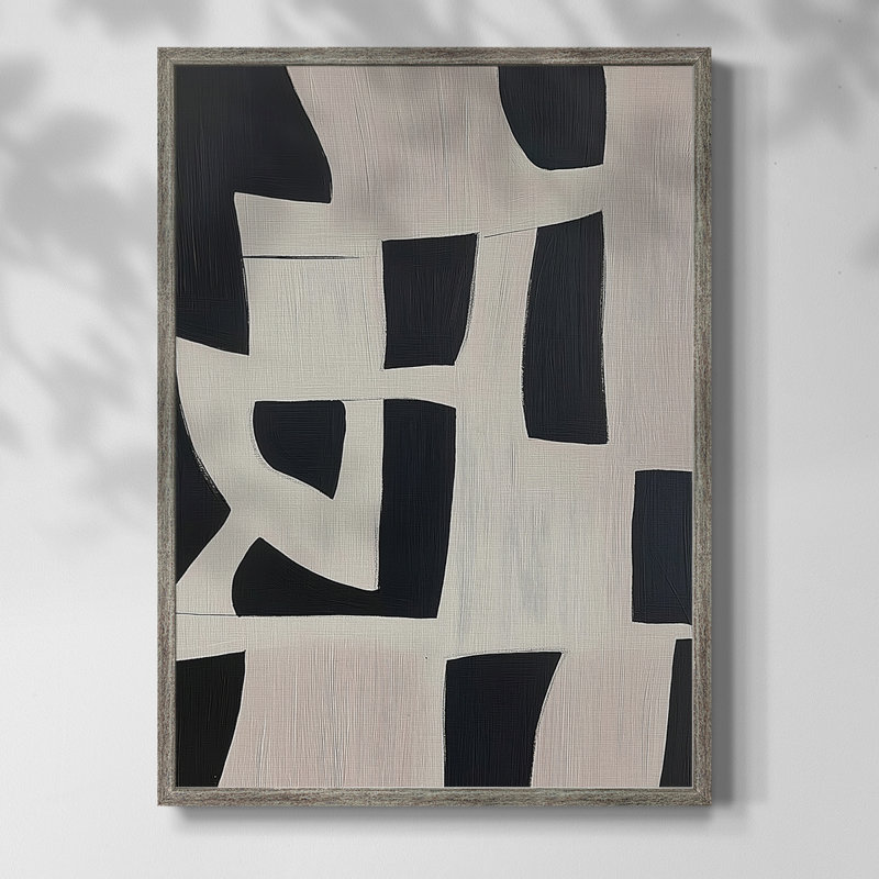 Série ABSTRACT DCIV, reproduction encadrée - bois massif, H 30 po x l 24 po
