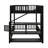 Twin Floor Bunk Bed With Storage Ladder And Guardrails-2109477787