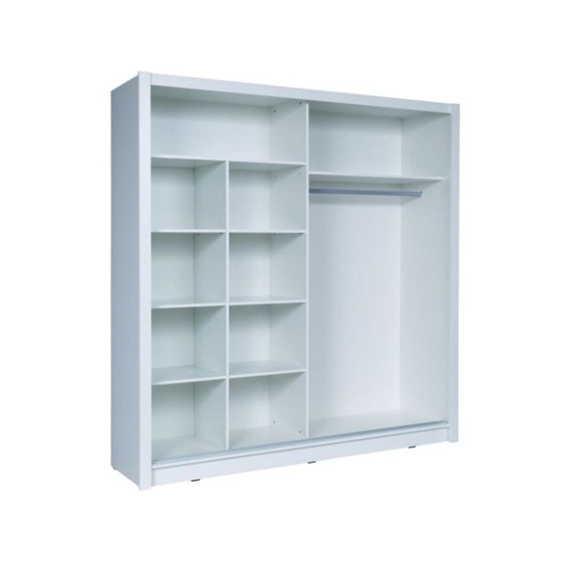 Sliding Wardrobe W205cm – 8-Shelf Storage with Space-Saving Design